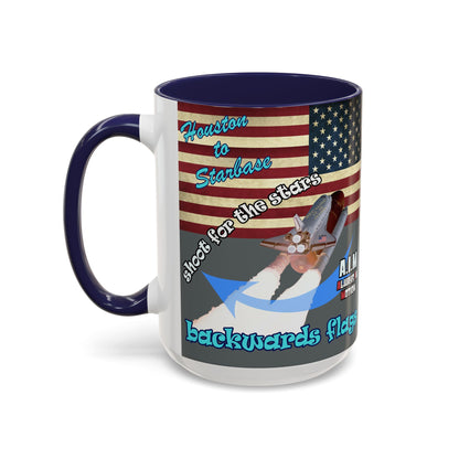 shoot for the stars - Accent Mug (dark grey)