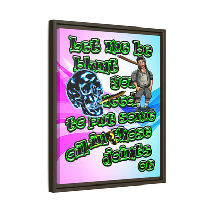 og - framed canvas art (light blue-pink wave)