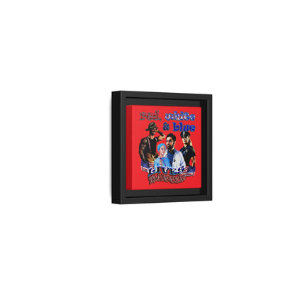 rw&b lives matter - framed canvas art (red)