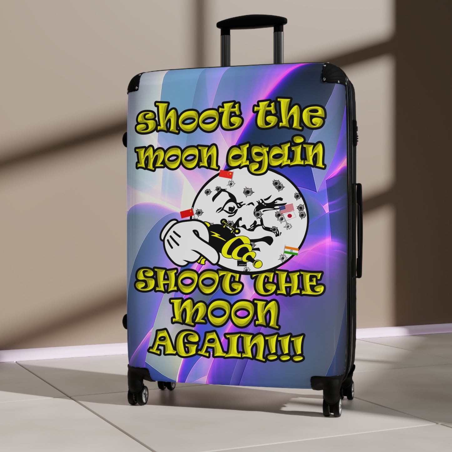 shoot the moon again - Suitcase (grey-pink wave)