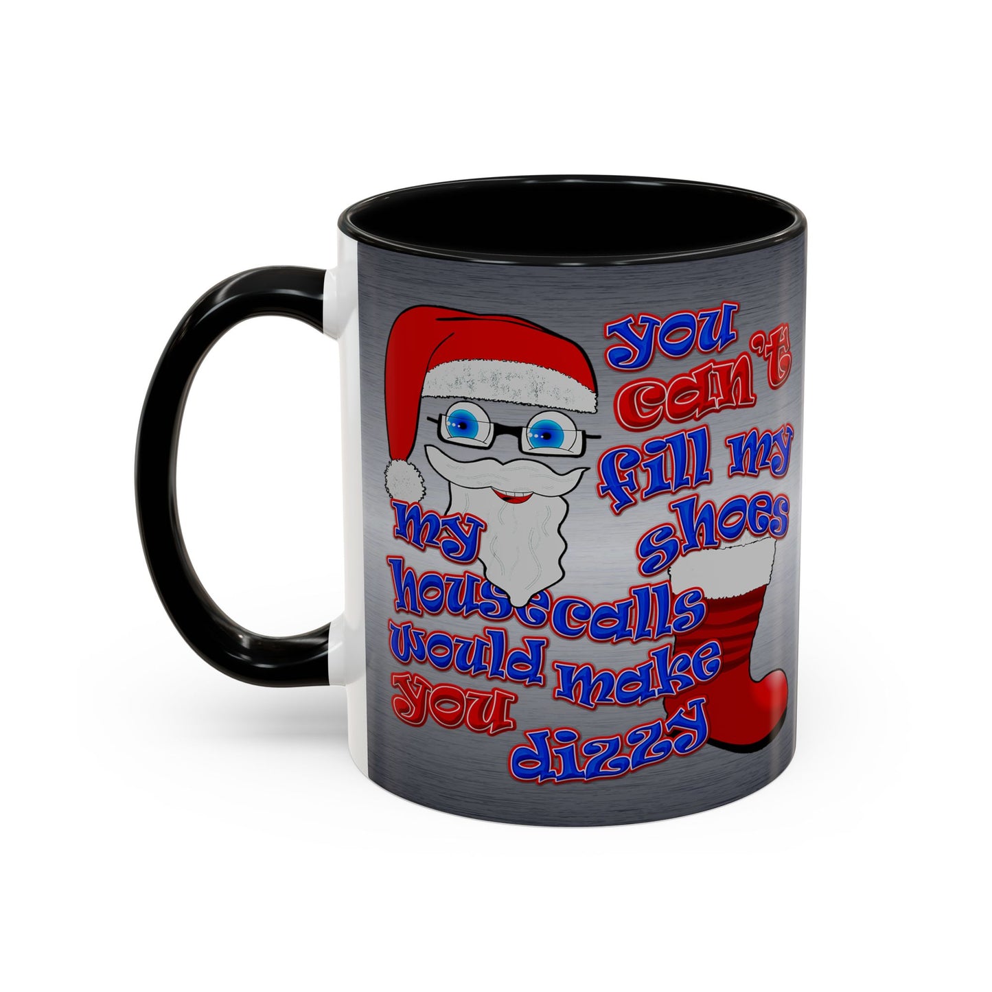 santa's shoes - Accent Mug (brushed nickel)