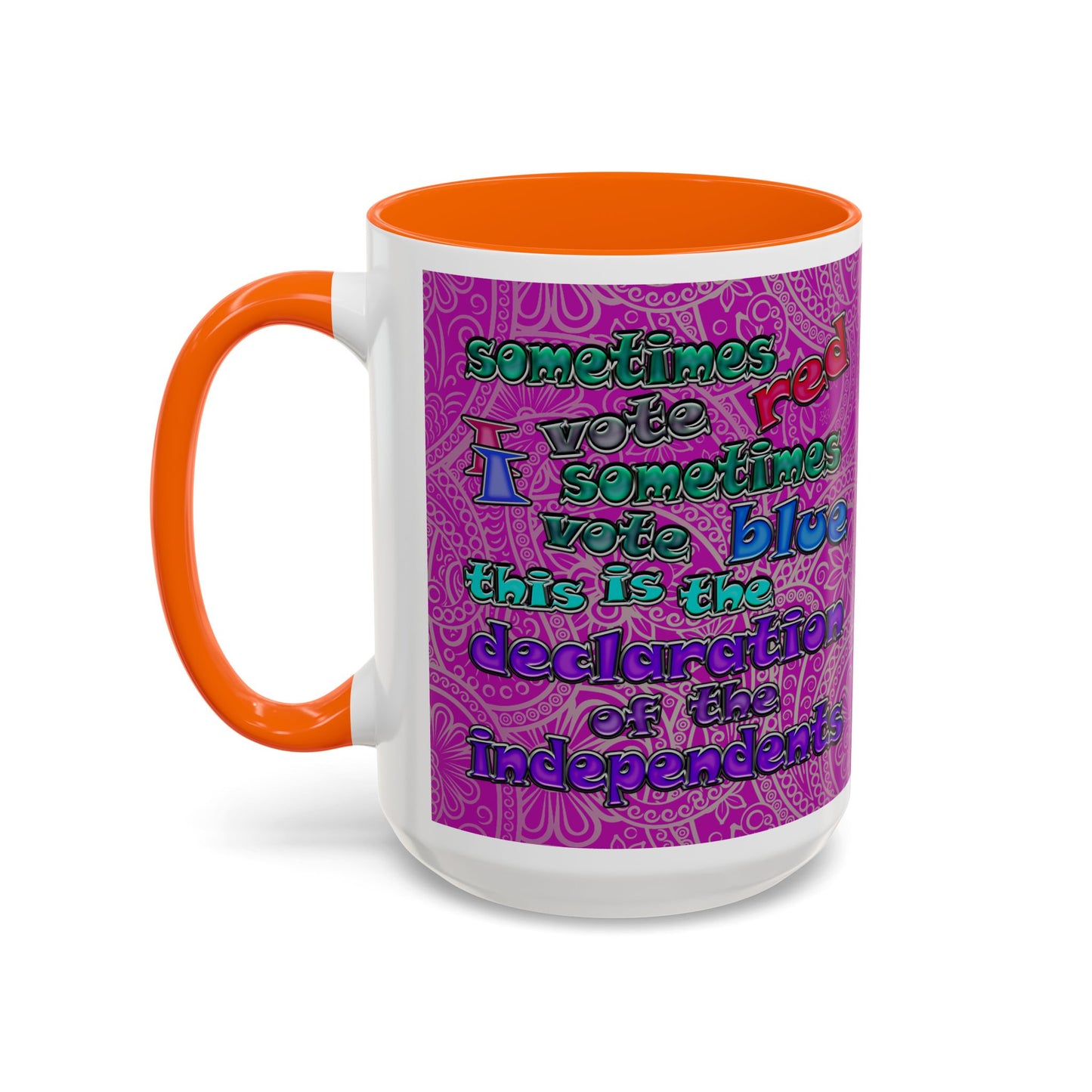 declaration of the independents - Accent Mug (pink swirl)