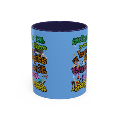 the bum's shit - Accent Mug (light blue)