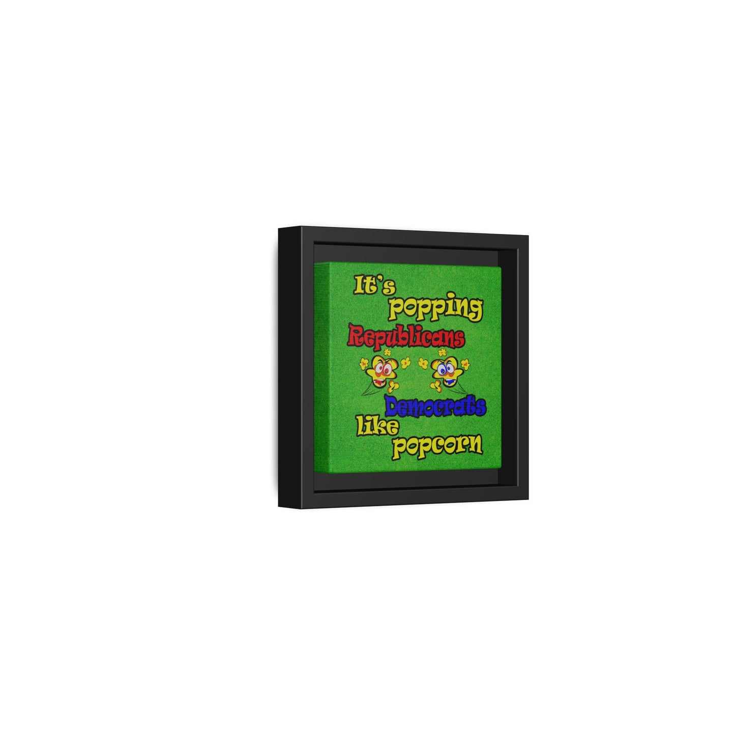 popping like popcorn - framed canvas art (green turf)