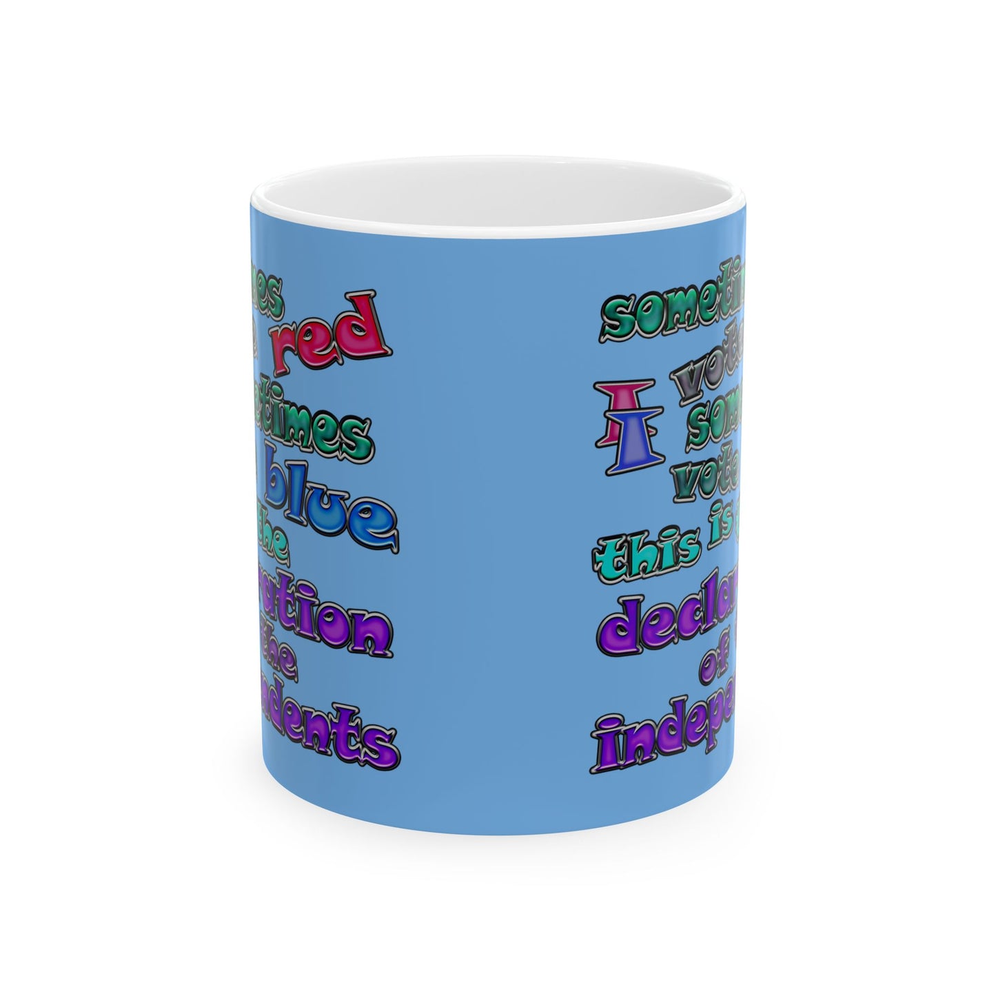declaration of the independents - White Mug (light blue)