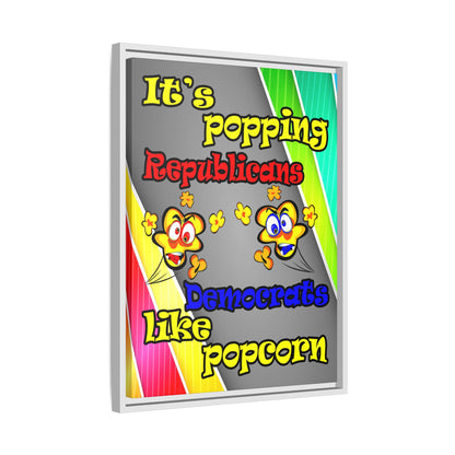popping like popcorn - framed canvas art (rainbow split)