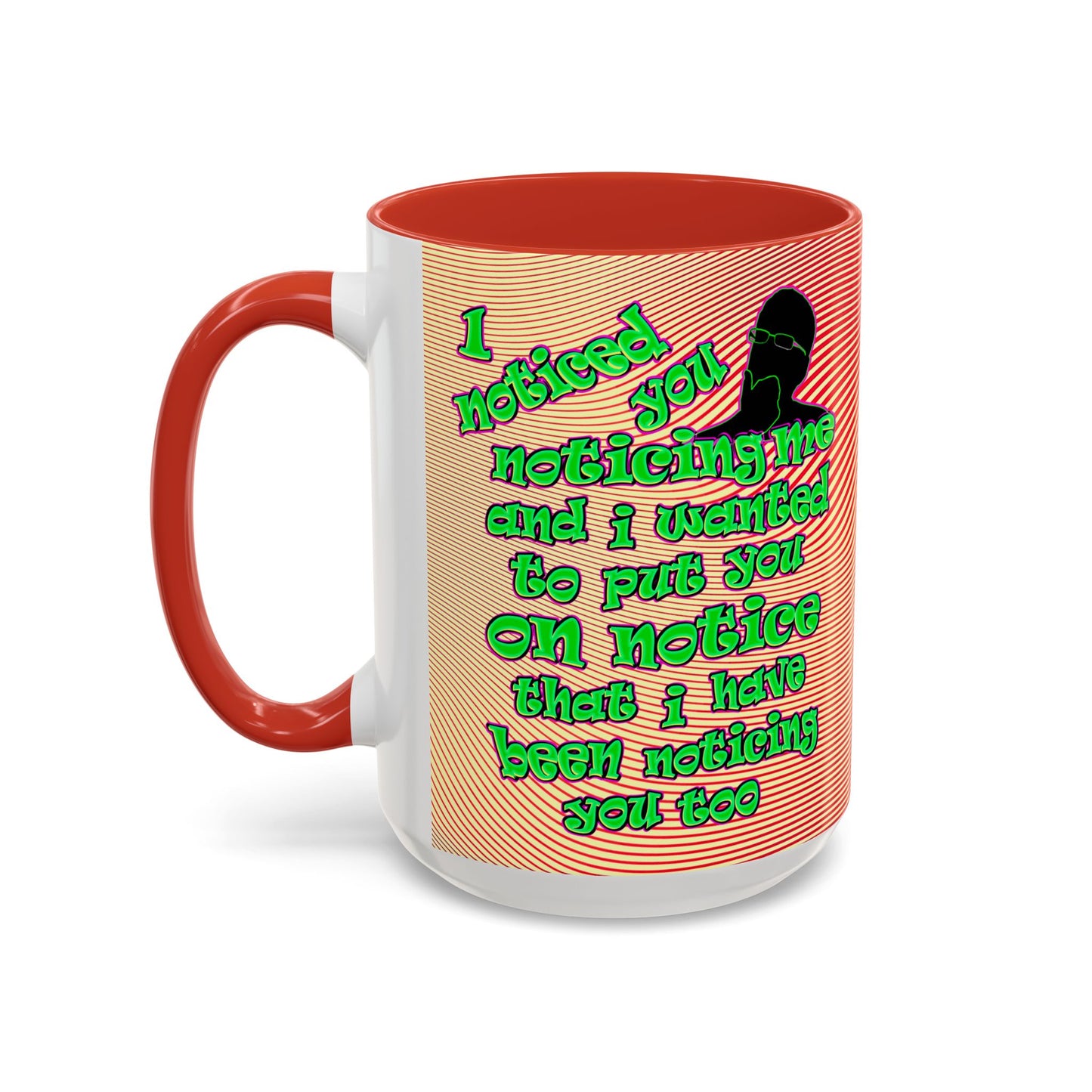 noticed you noticing - Accent Mug (yellow-orange wave)