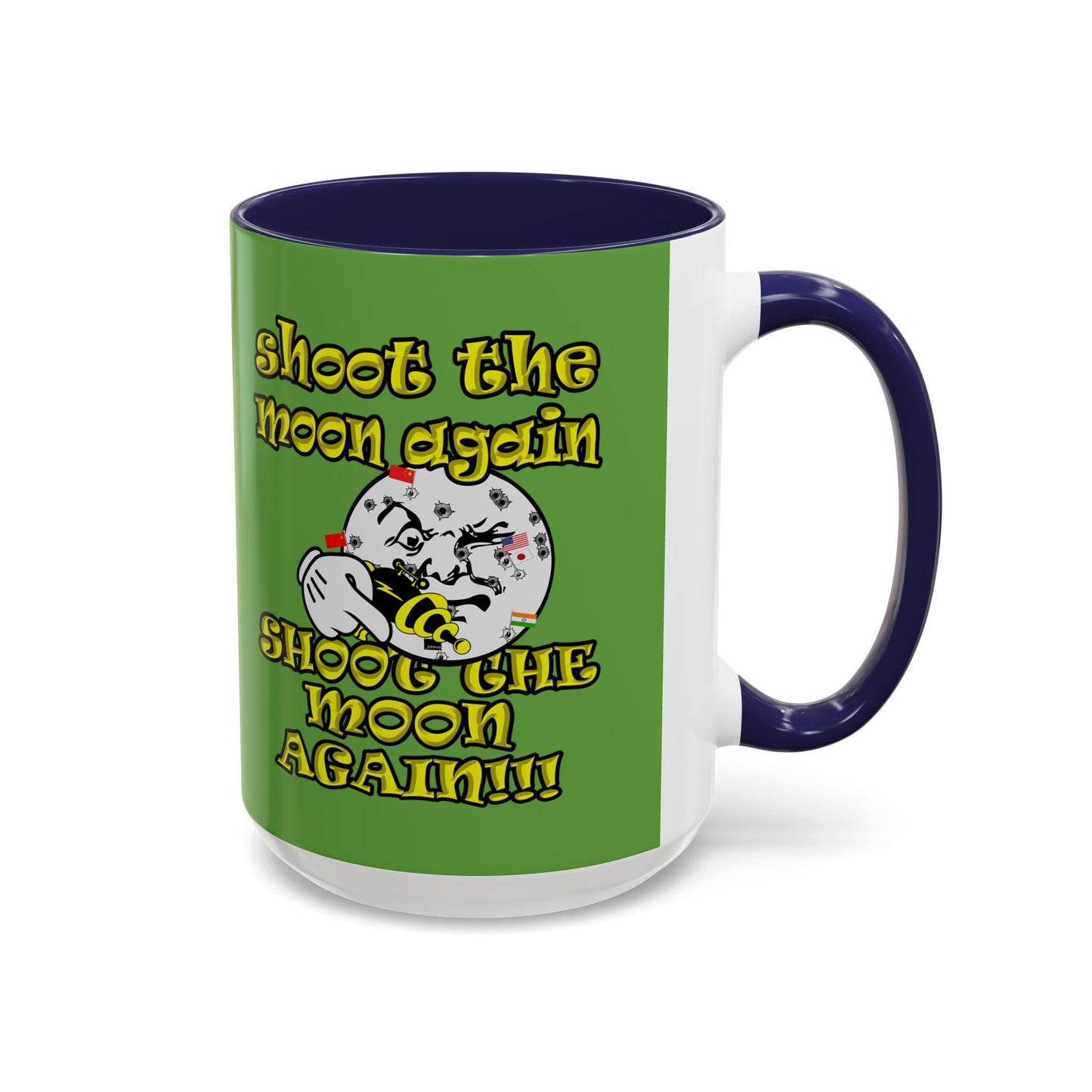 shoot the moon again - Accent Mug (green)