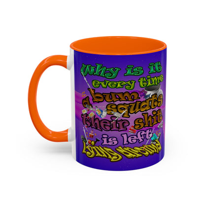 the bum's shit - Accent Mug (purple-pink wave)