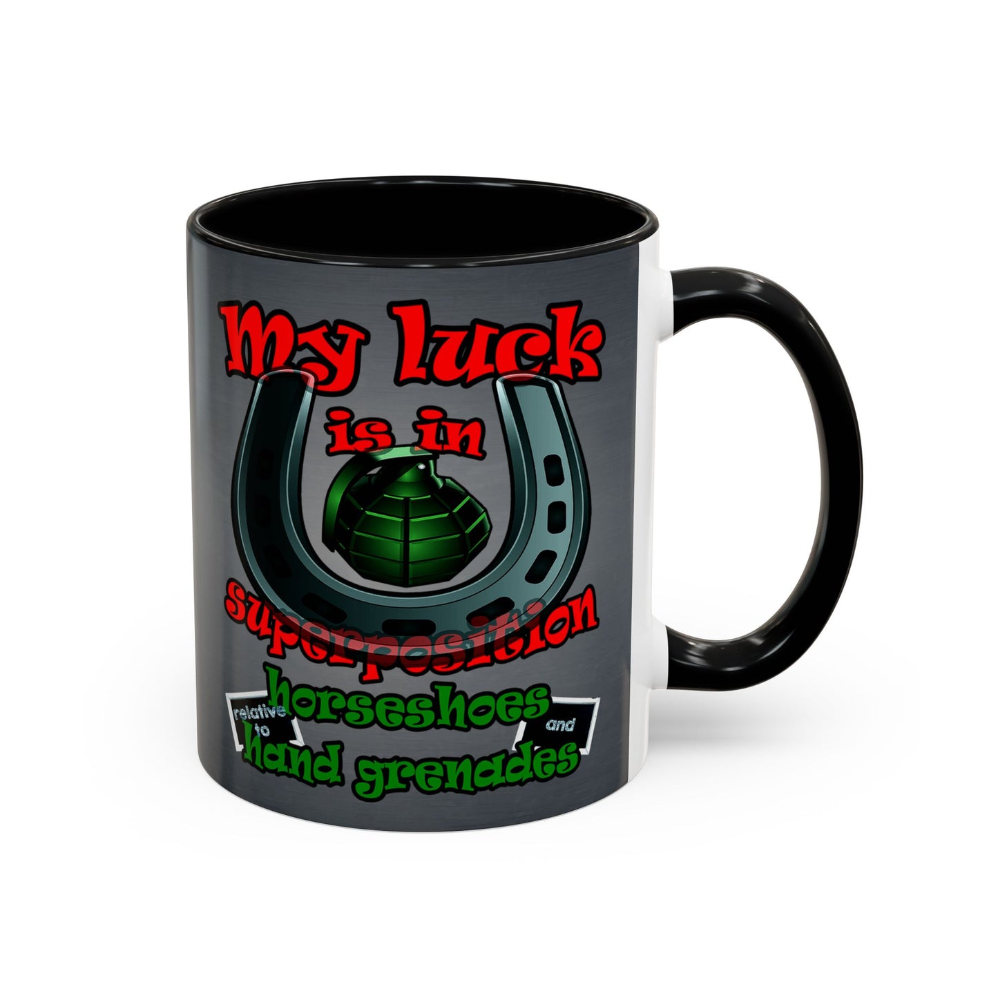 my luck - Accent Mug (grey-light grey)