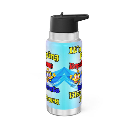 popping like popcorn - Gator Tumbler, 32oz  (light blue-pink wave)