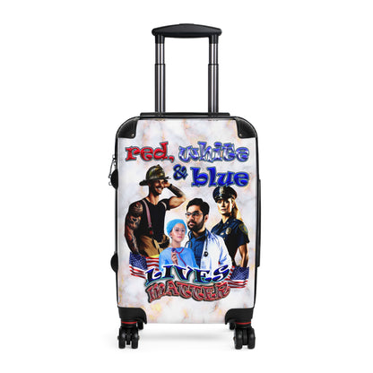 rw&b lives matter - Suitcase (white marble)
