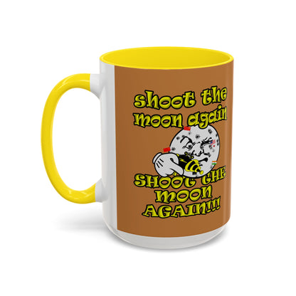 shoot the moon again - Accent Mug (light brown)