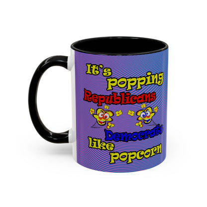 popping like popcorn - Accent Mug (light blue-purple wave)