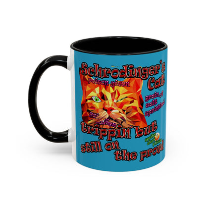 schrodinger's cat - Accent Mug (turquoise)