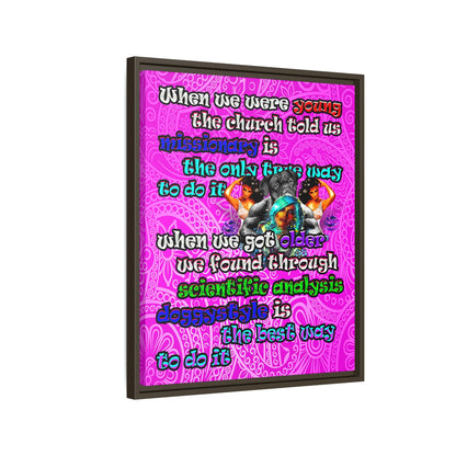 doggystyle - framed canvas art (pink swirl)