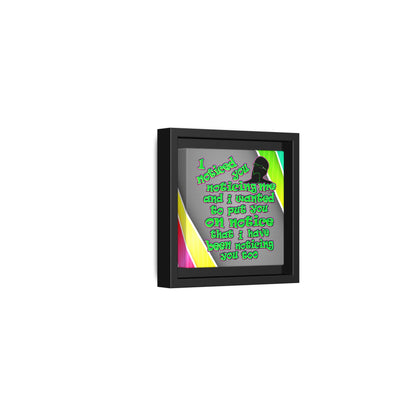 noticed you noticing - framed canvas art (rainbow split)