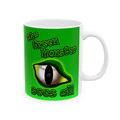 green monster - White Mug (logo green)