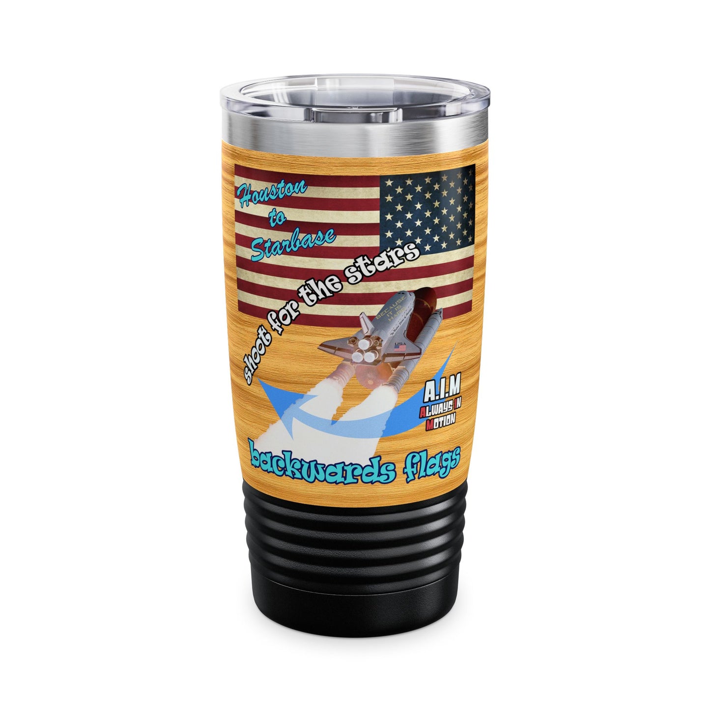 shoot for the stars - Ringneck Tumbler, 20oz (butterscotch wood finish)