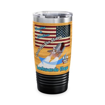 shoot for the stars - Ringneck Tumbler, 20oz (butterscotch wood finish)