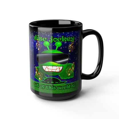disc jockey - Black Mug ('snoops' background)