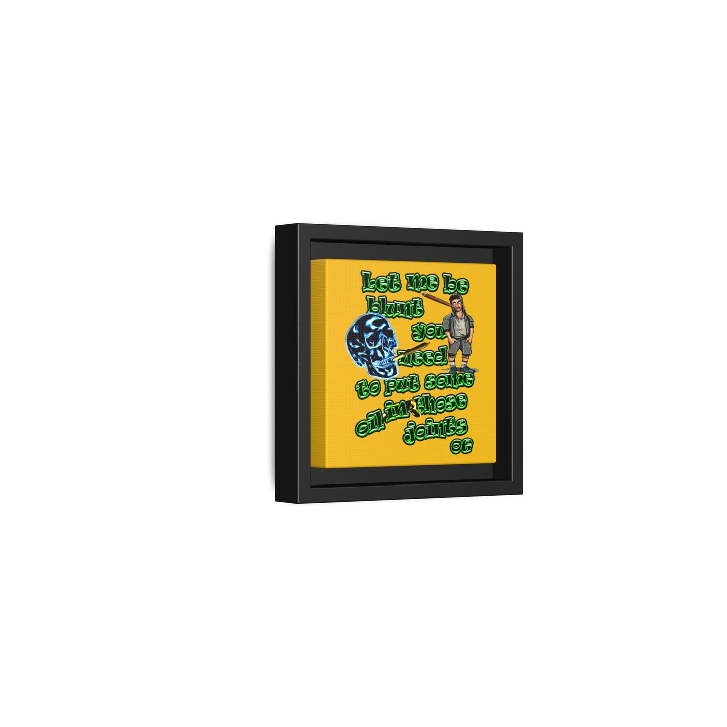 og - framed canvas art (yellow)