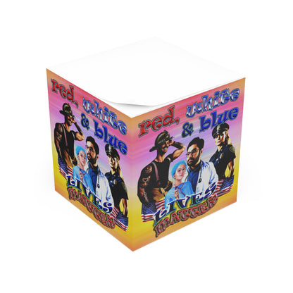 rw&b lives matter - note cube (color blur)