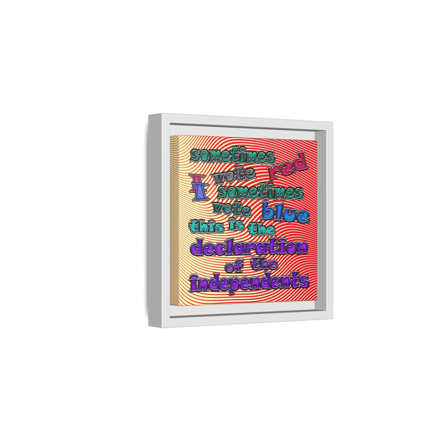 declaration of the independents - framed canvas art (yellow-orange wave)