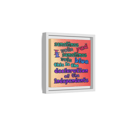 declaration of the independents - framed canvas art (yellow-orange wave)