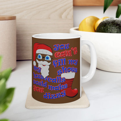 santa's shoes - White Mug (brown)