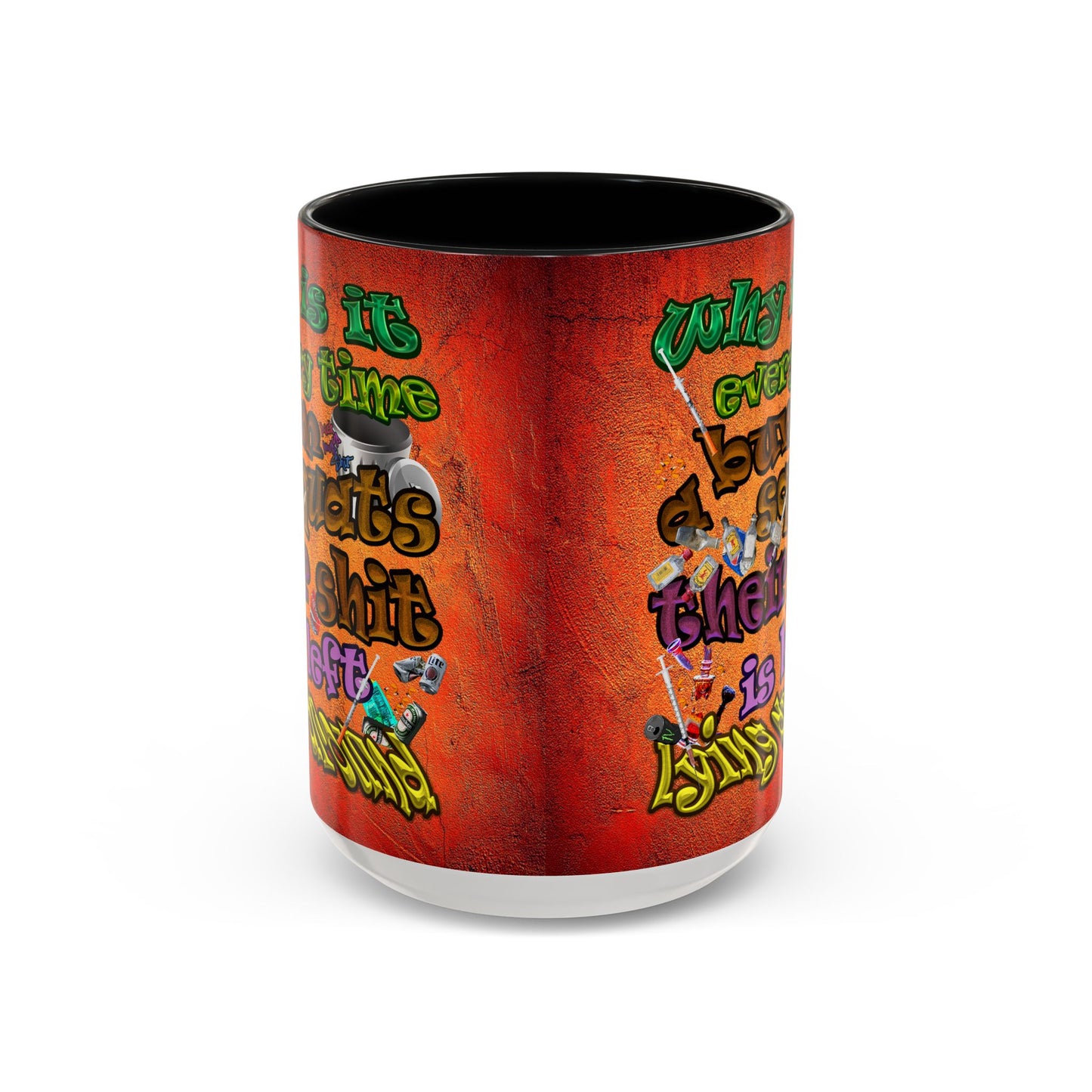 the bum's shit - Accent Mug (burnt orange)