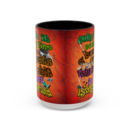 the bum's shit - Accent Mug (burnt orange)