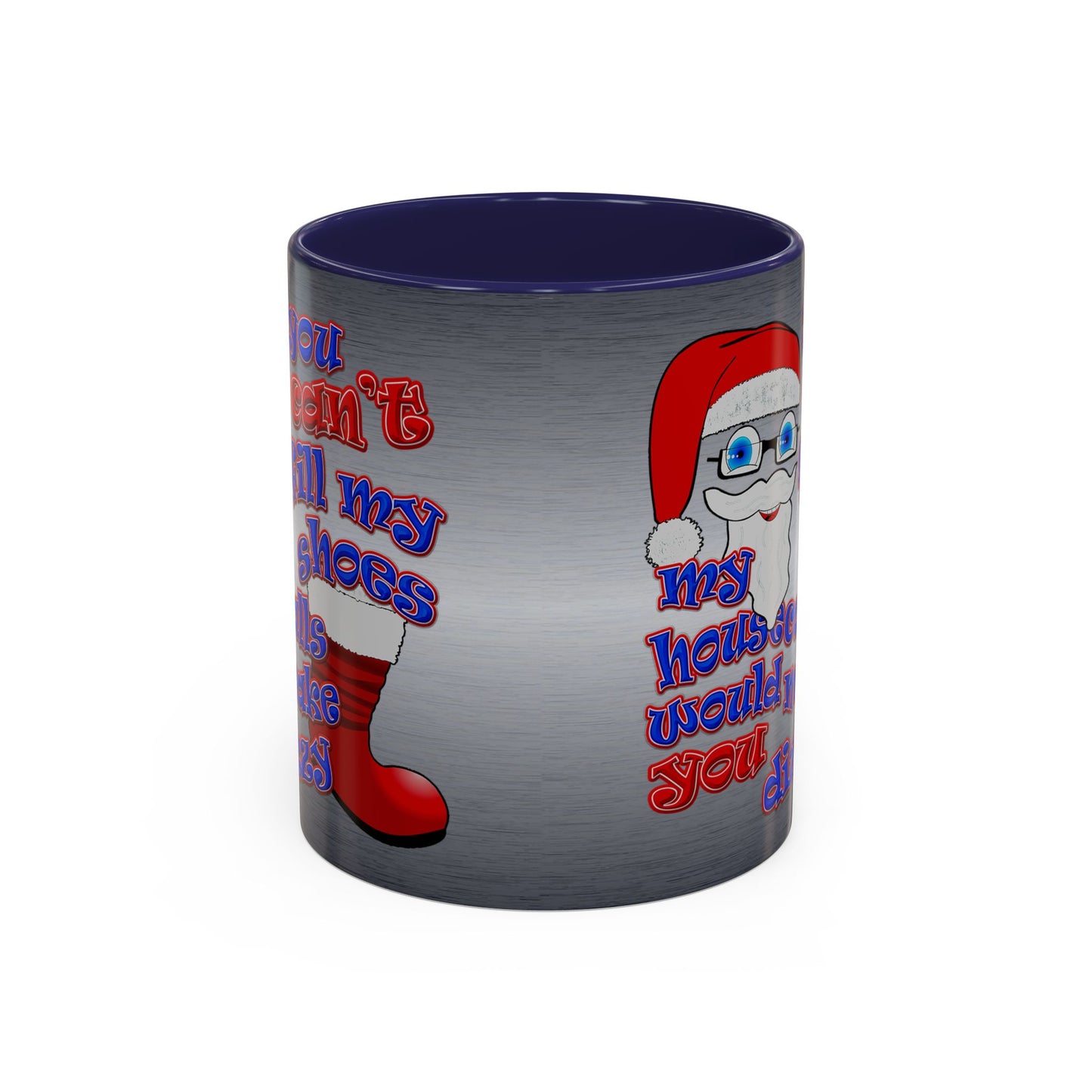 santa's shoes - Accent Mug (brushed nickel)