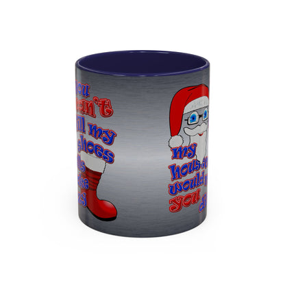 santa's shoes - Accent Mug (brushed nickel)
