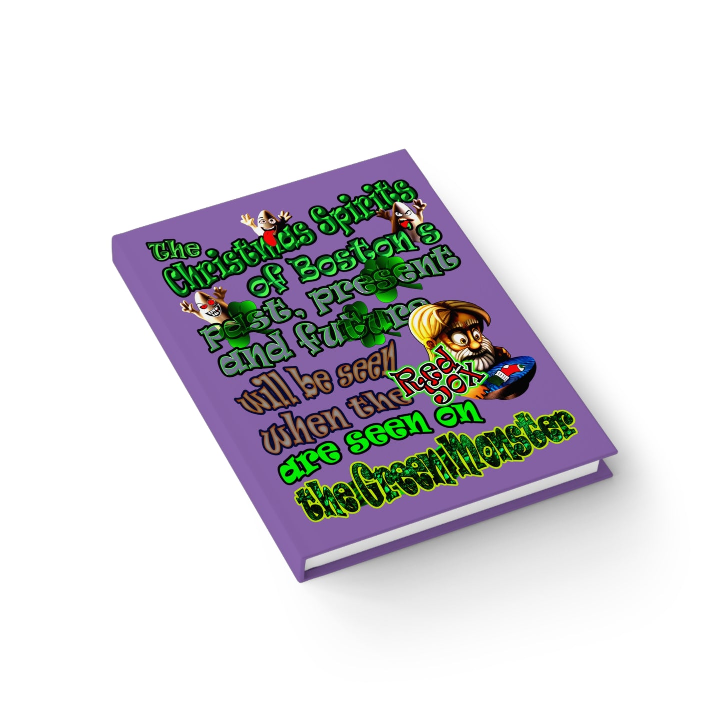 christmas spirits of boston - journal-lined (light purple)
