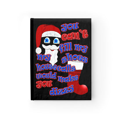 santa's shoes - journal-blank (black)