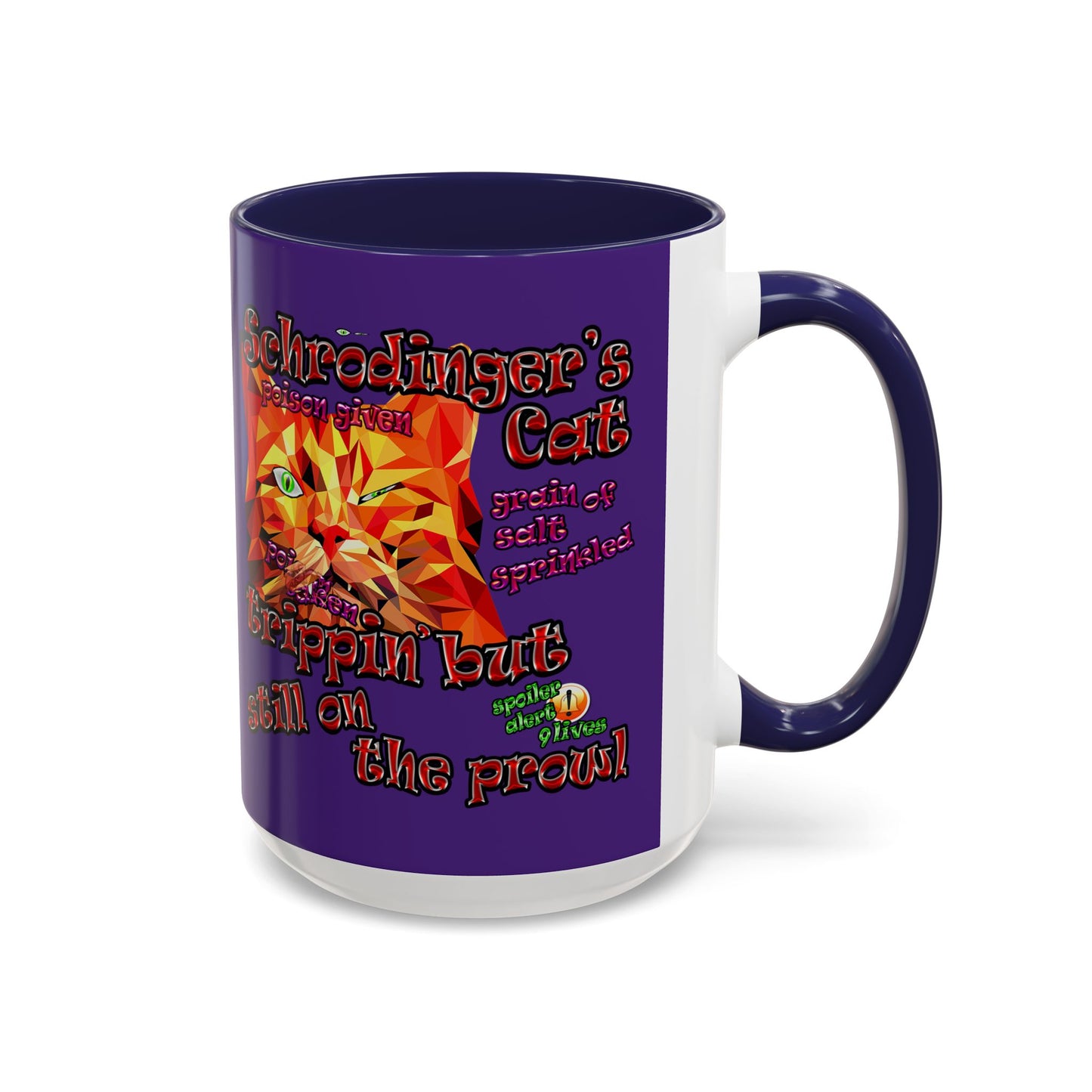 schrodinger's cat - Accent Mug (purple)