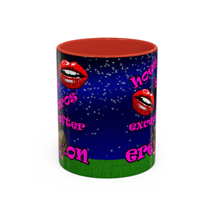 hoes b4 bros - Accent Mug ('snoops' background)