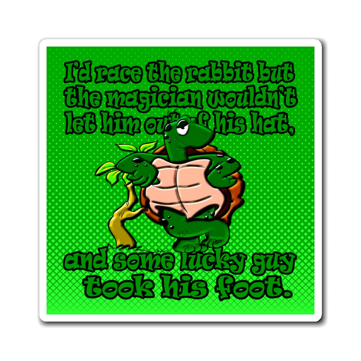 turtle race - Magnets - (logo green)