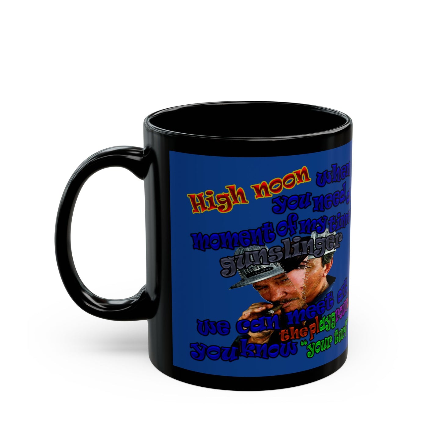 high noon - Black Mug (dark blue)