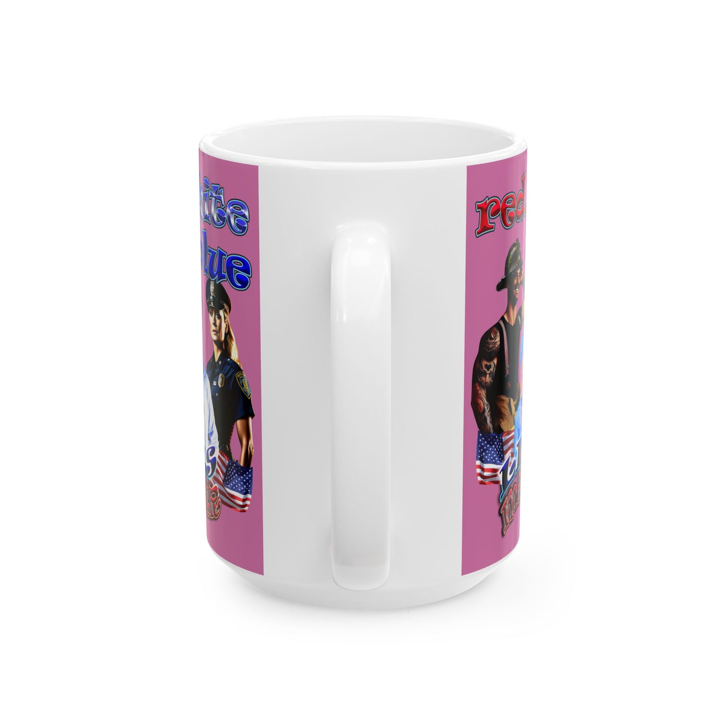 rw&b lives matter - White Mug (light pink)