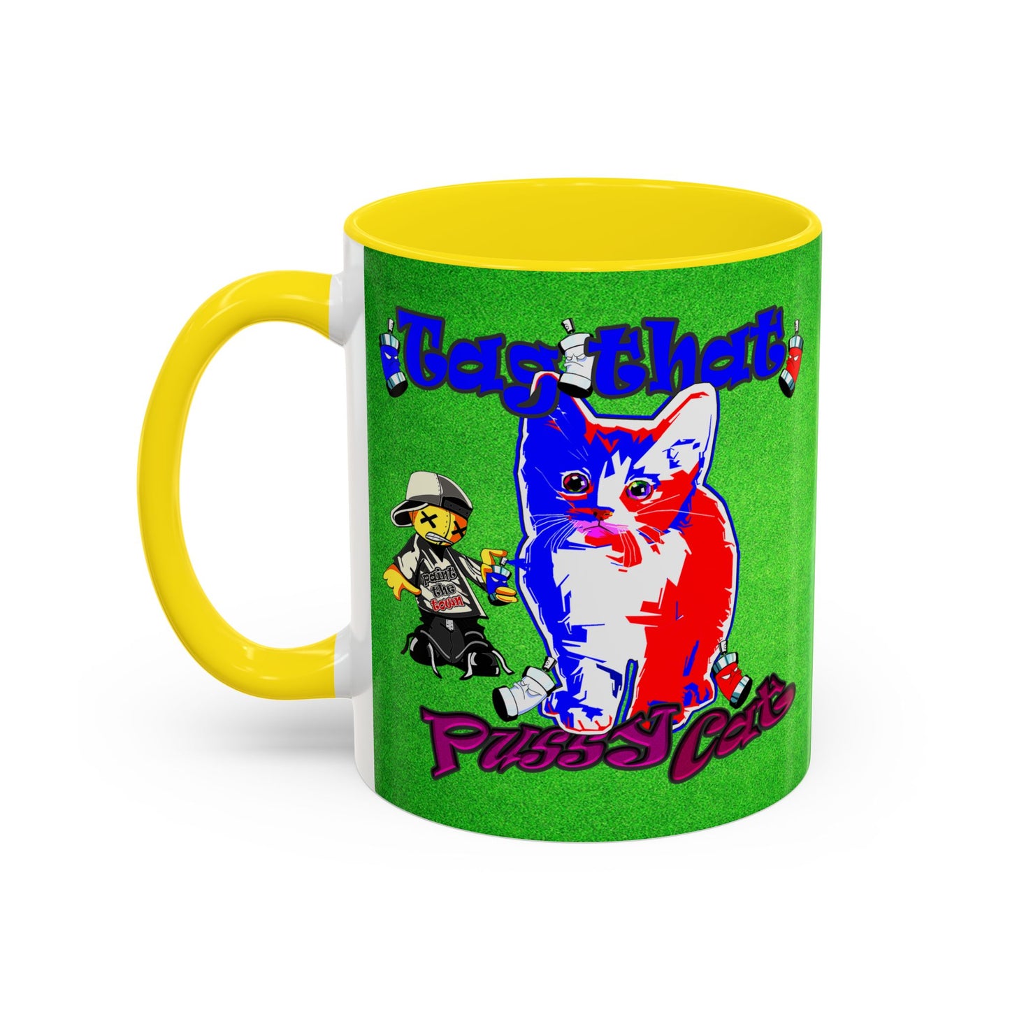 tag that - Accent Mug (green turf)