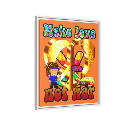 love peace - framed canvas art (crusta)