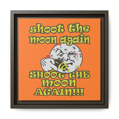 shoot the moon again - framed canvas art (crusta)