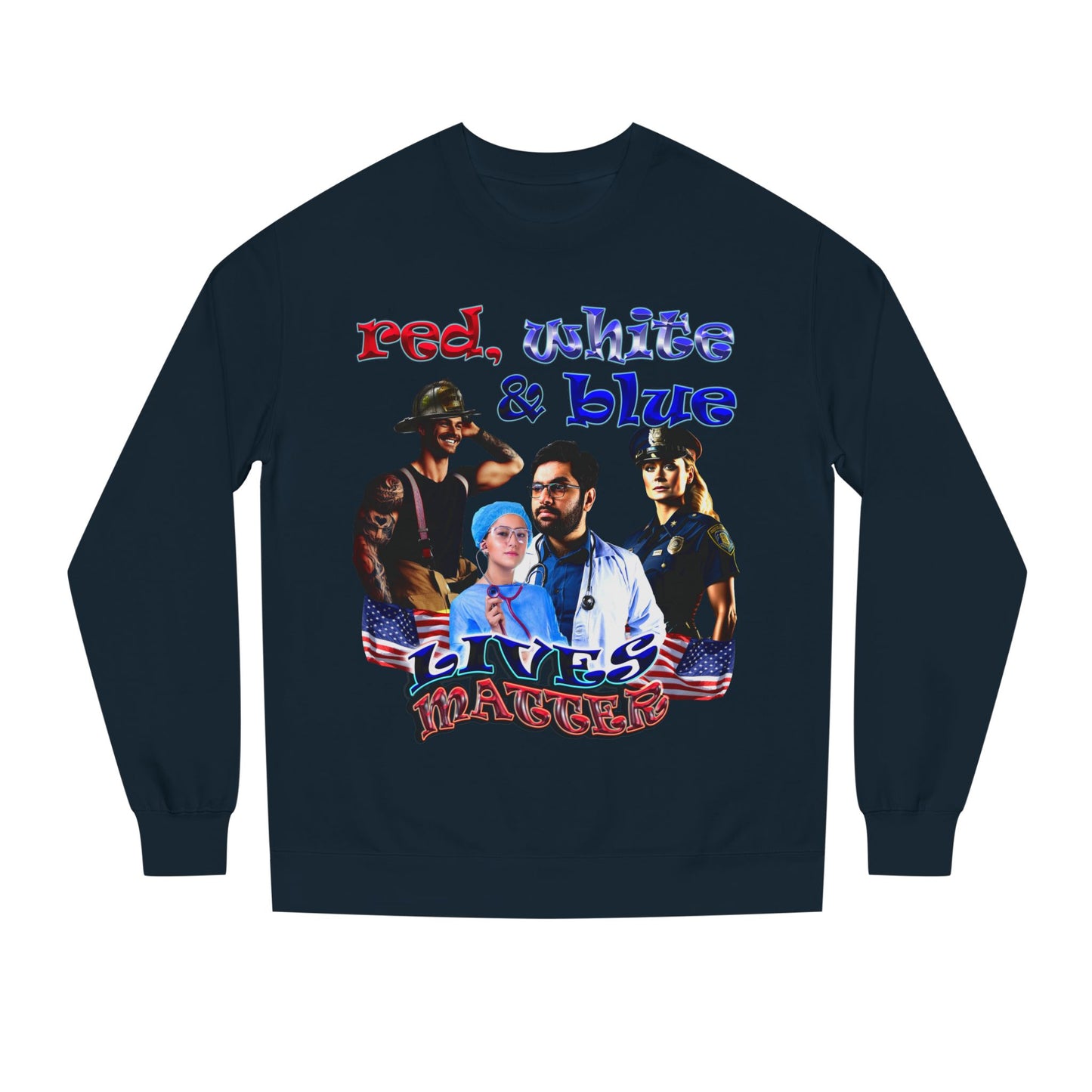 rw&b lives matter - Unisex Crew Neck Sweatshirt