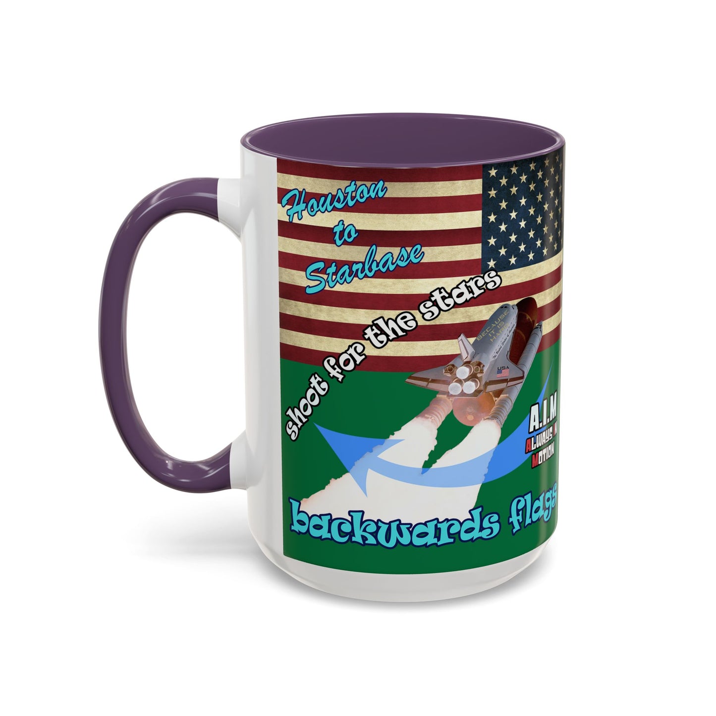 shoot for the stars - Accent Mug (dark green)