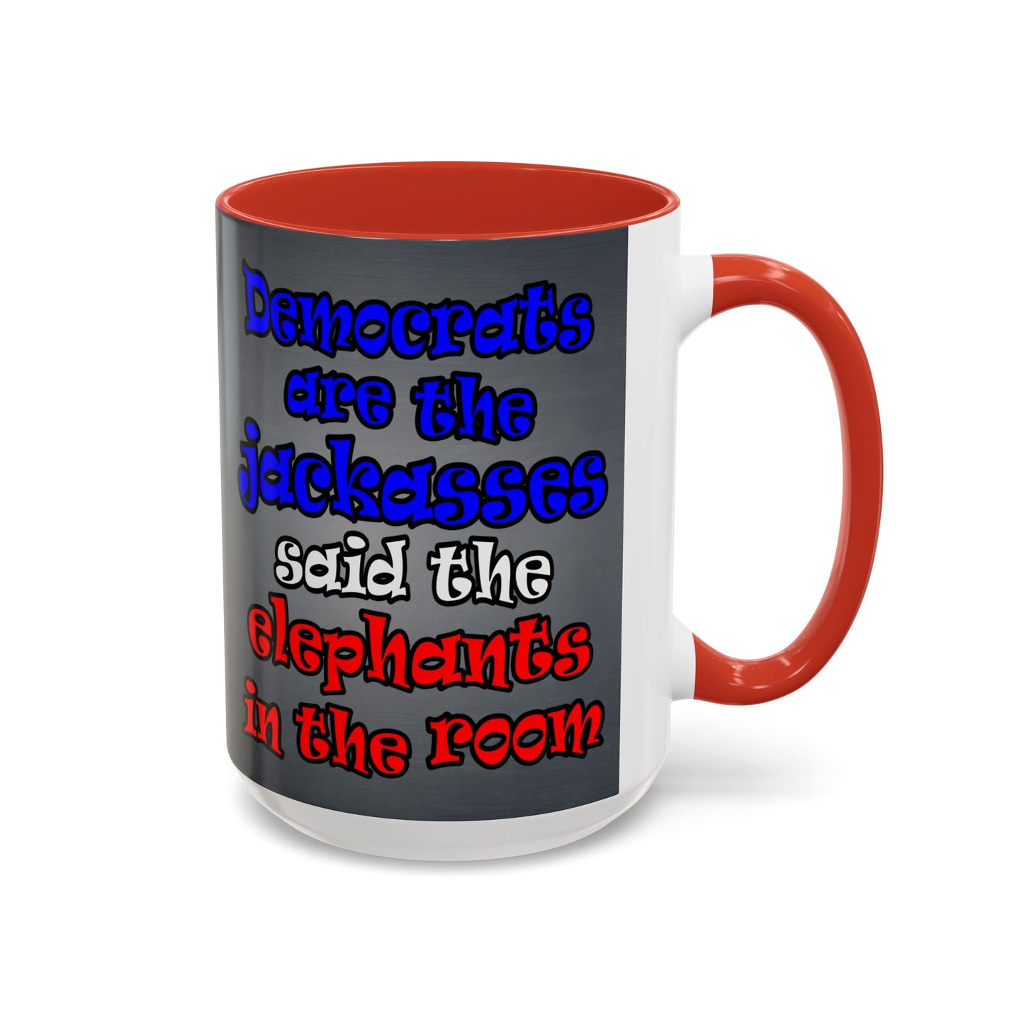 donkeys and elephants - Accent Mug (grey-light grey)