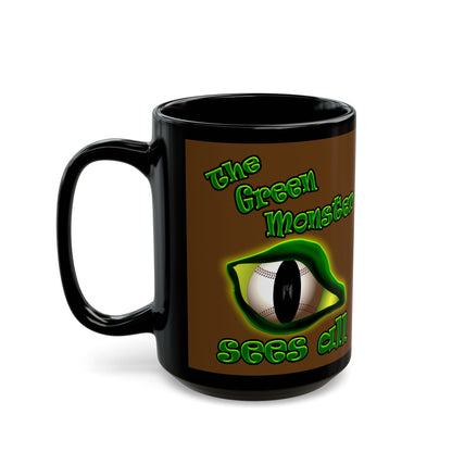 green monster - Black Mug (brown)