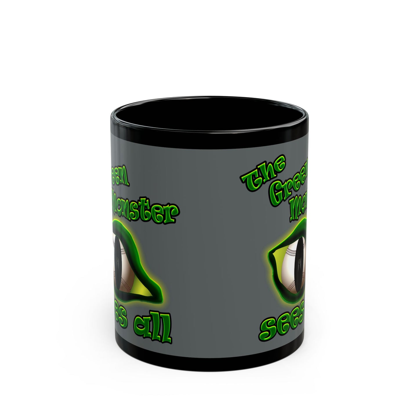 green monster - Black Mug (dark grey)