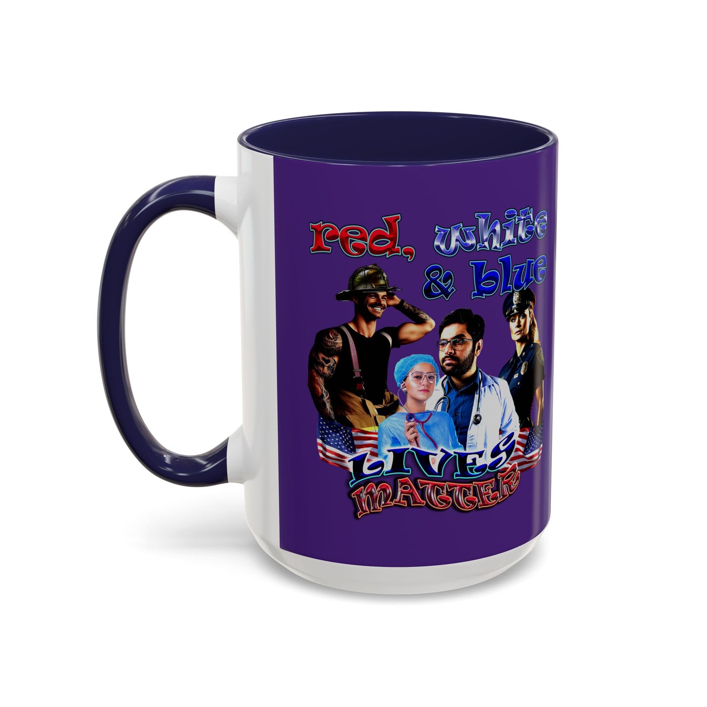rw&b lives matter - Accent Mug (purple)